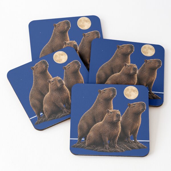 Item preview, Three capybara moon designed and sold by Three stacked penguins.