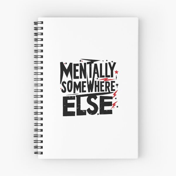 Item preview, Mentally Somewhere Else. Introvert Quote Typography. Funny Sarcastic Mental Health Aesthetic Statement Design designed and sold by Aarvya Fashion Club ( A.F.C ).