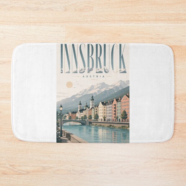 Item preview, Historic Innsbruck Old Town with Nordkette and Tyrolean Alps Austria designed and sold by Aryabek.