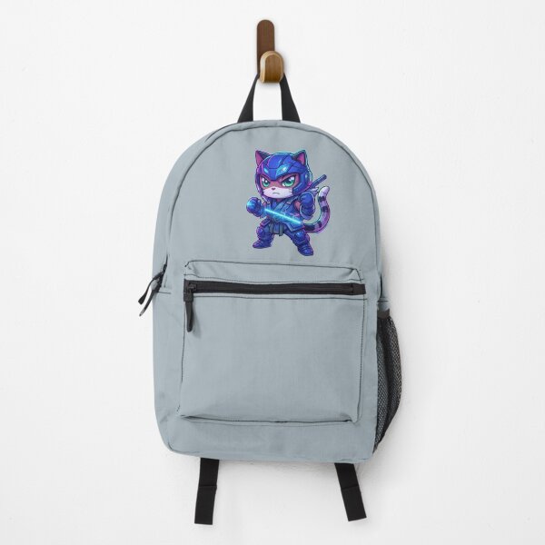 Item preview, Cyber Cat Warrior Chibi Sci-Fi Ninja Cute Kitten Fighter designed and sold by Manga moshi .