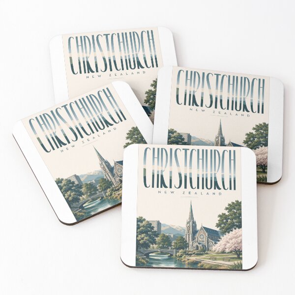 Item preview, Christchurch Cathedral Square and Canterbury Landscape New Zealand designed and sold by Aryabek.