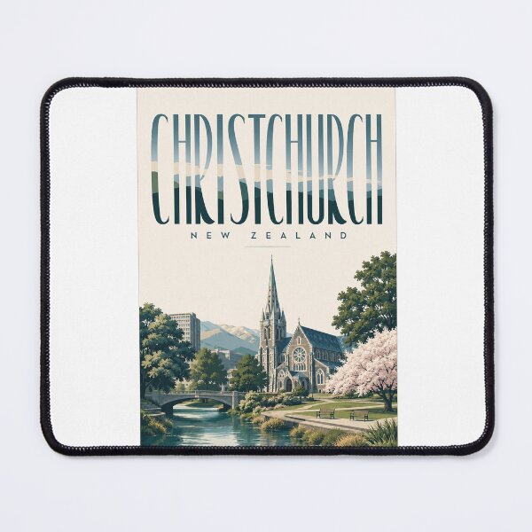 Item preview, Christchurch Cathedral Square and Canterbury Landscape New Zealand designed and sold by Aryabek.