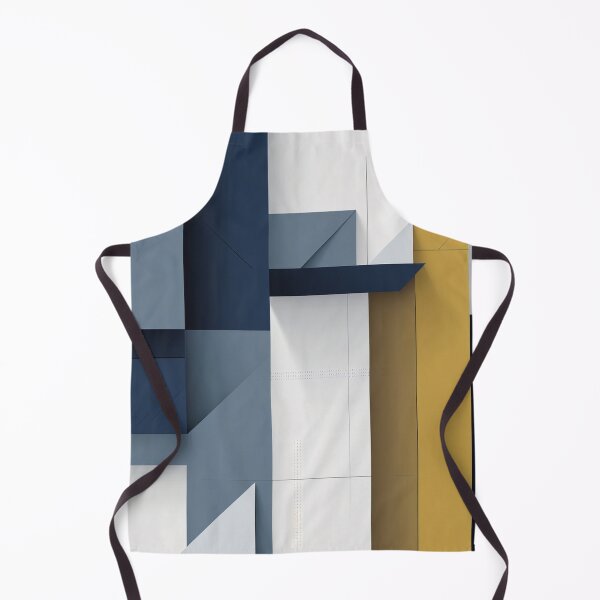 Item preview, Minimalist Geometric Abstract Wall Art in Navy and Mustard designed and sold by semenol.