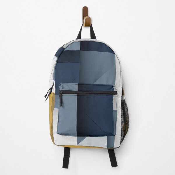 Item preview, Minimalist Geometric Abstract Wall Art in Navy and Mustard designed and sold by semenol.