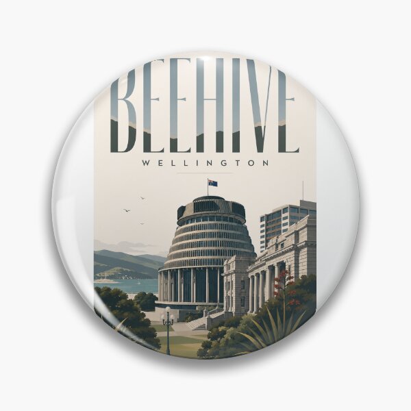 Item preview, Beehive Parliament Buildings and Wellington Harbour New Zealand designed and sold by Aryabek.