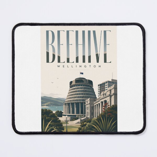 Item preview, Beehive Parliament Buildings and Wellington Harbour New Zealand designed and sold by Aryabek.