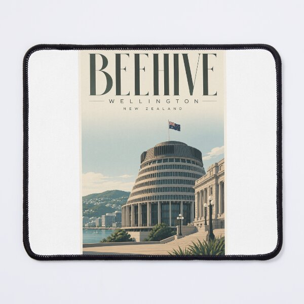 Item preview, Beehive Parliament Precinct overlooking Wellington Harbour New Zealand designed and sold by Aryabek.