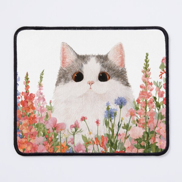 Item preview, Flower Kitty designed and sold by bubblyrainbow.