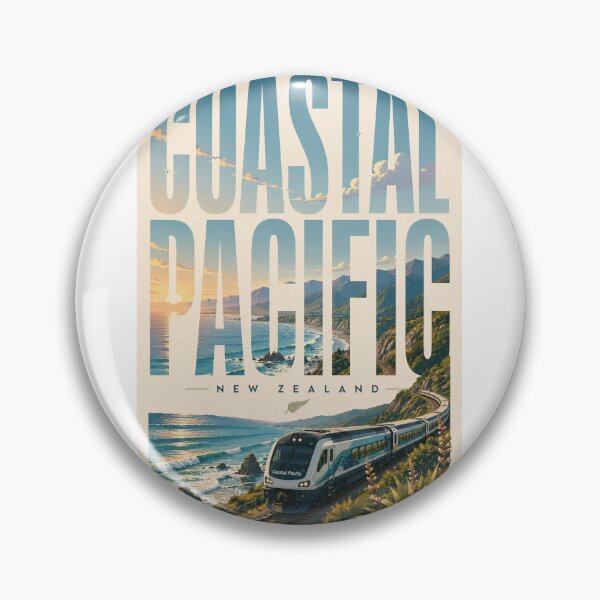 Item preview, Coastal Pacific Railway Along Kaikōura Coast New Zealand designed and sold by Aryabek.