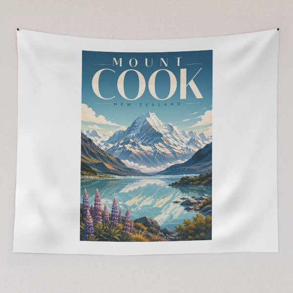 Item preview, Aoraki Mount Cook Above Lake Pukaki New Zealand designed and sold by Aryabek.