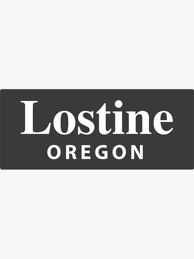 "Lostine, Oregon" Sticker for Sale by EveryCityxD1 Redbubble