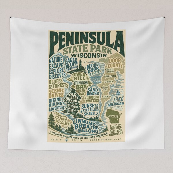 Item preview, Peninsula State Park Door County Wisconsin Great Lakes designed and sold by Aryabek.