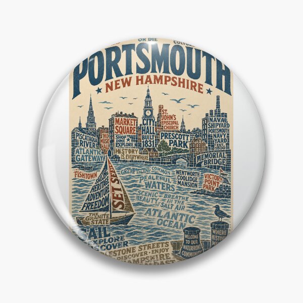 Item preview, Portsmouth New Hampshire Historic Seacoast Waterfront designed and sold by Aryabek.