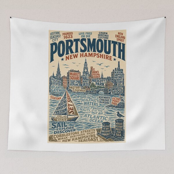 Item preview, Portsmouth New Hampshire Historic Seacoast Waterfront designed and sold by Aryabek.