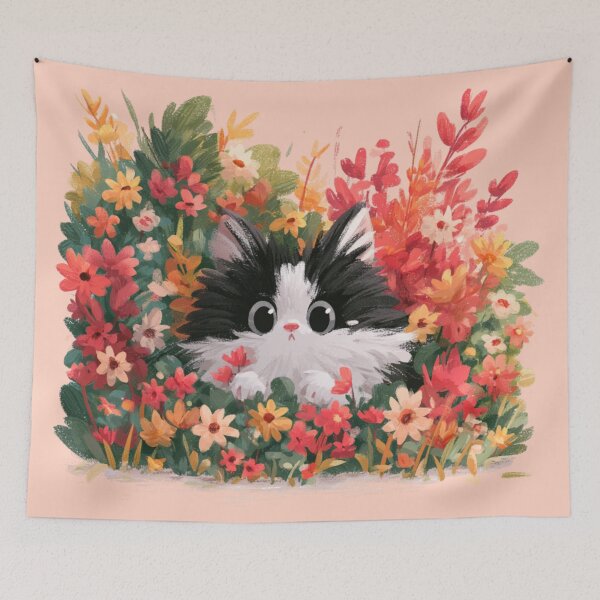 Item preview, Fluffy Among Flowers designed and sold by bubblyrainbow.