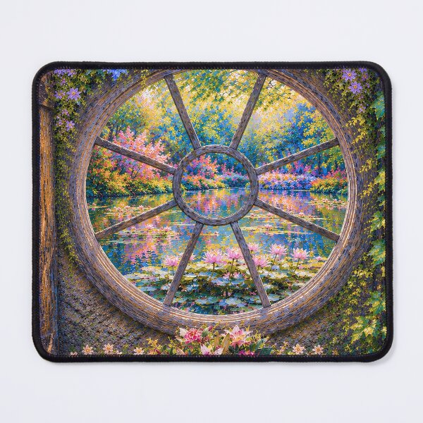 Item preview, Window to the Water Lilies designed and sold by RiverDeeDesigns.