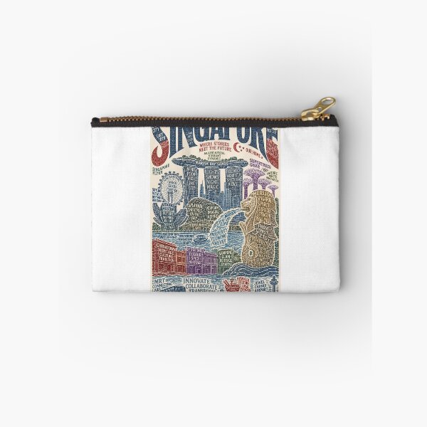 Item preview, Singapore Marina Bay Sands Merlion and Gardens by the Bay City Skyline designed and sold by Aryabek.