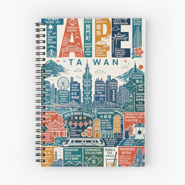 Item preview, Taipei Taiwan with Taipei 101 Shilin Night Market and Longshan Temple designed and sold by Aryabek.
