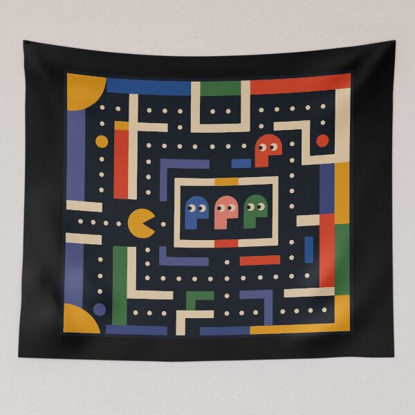 Item preview, PAC-MAN Geometric Retro Gaming Art | Modernist Arcade Design designed and sold by Lifer Art and Design.