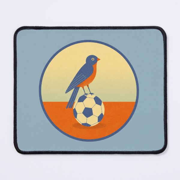 Item preview, Blue Bird on Soccer Ball designed and sold by mellow-koko.