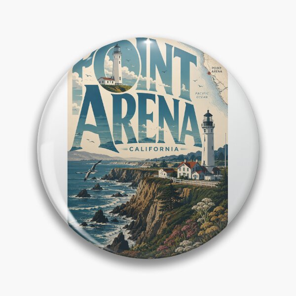 Item preview, Point Arena Lighthouse Mendocino Coast California Pacific Ocean Cliffs designed and sold by Aryabek.