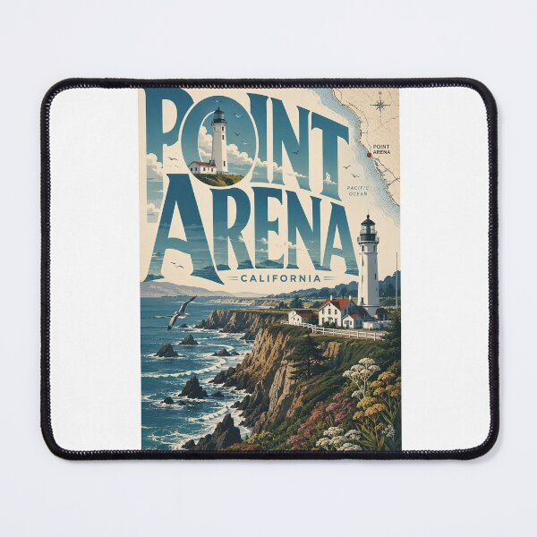 Item preview, Point Arena Lighthouse Mendocino Coast California Pacific Ocean Cliffs designed and sold by Aryabek.