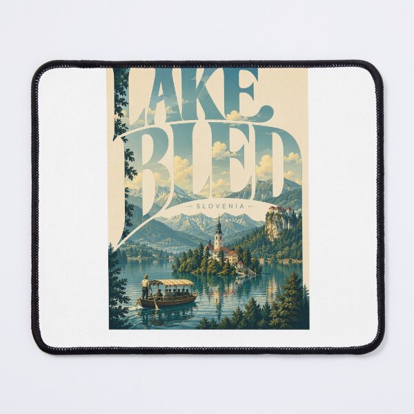 Item preview, Lake Bled Slovenia with Bled Island Julian Alps and Bled Castle designed and sold by Aryabek.