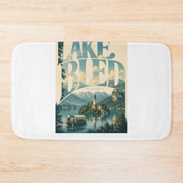Item preview, Lake Bled Slovenia with Bled Island Julian Alps and Bled Castle designed and sold by Aryabek.