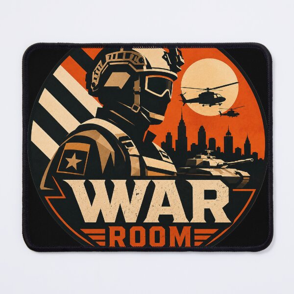 Item preview, War Room Tactical Soldier Vintage Military Command Badge Graphic designed and sold by Abidel.
