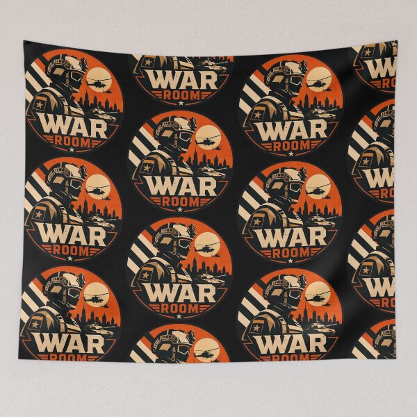 Item preview, War Room Tactical Soldier Vintage Military Command Badge Graphic designed and sold by Abidel.