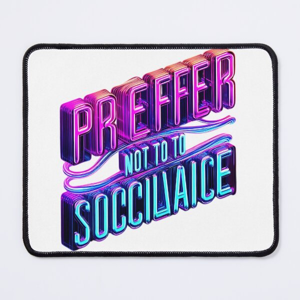 Item preview, I Prefer Not To Socialize 3D Neon Introvert designed and sold by SivaStudios.