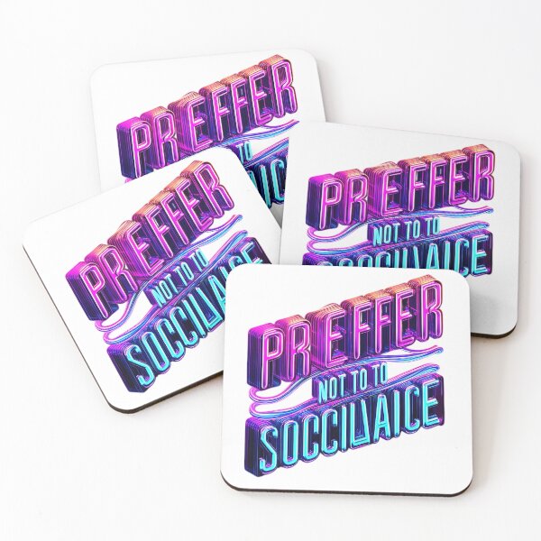 Item preview, I Prefer Not To Socialize 3D Neon Introvert designed and sold by SivaStudios.