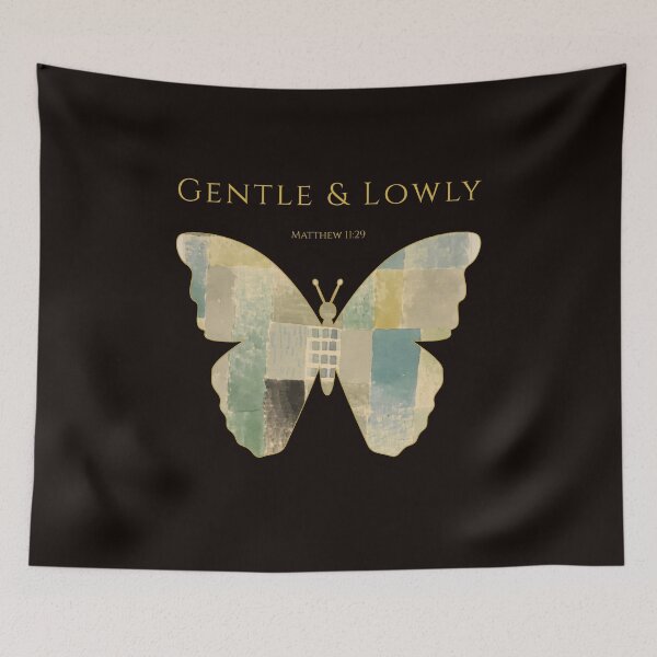 Item preview, Gentle And Lowly Butterfly Christian Art Scripture Faith Gift Many Parts One Beauty Matthew 11 29 designed and sold by KittenAndCo.