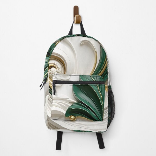 Item preview, Elegant Green and White Swirls designed and sold by Vicky Brago-Mitchell®.