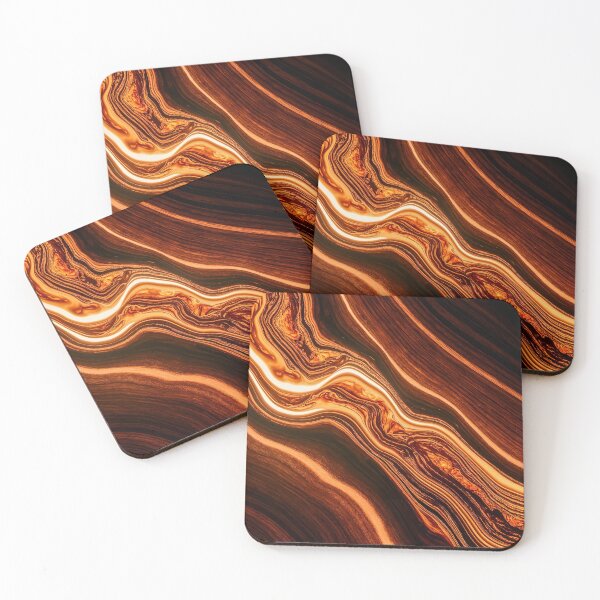 Item preview, Molten Marble Waves in Sunset Orange iPhone Case designed and sold by FestivityFinds.