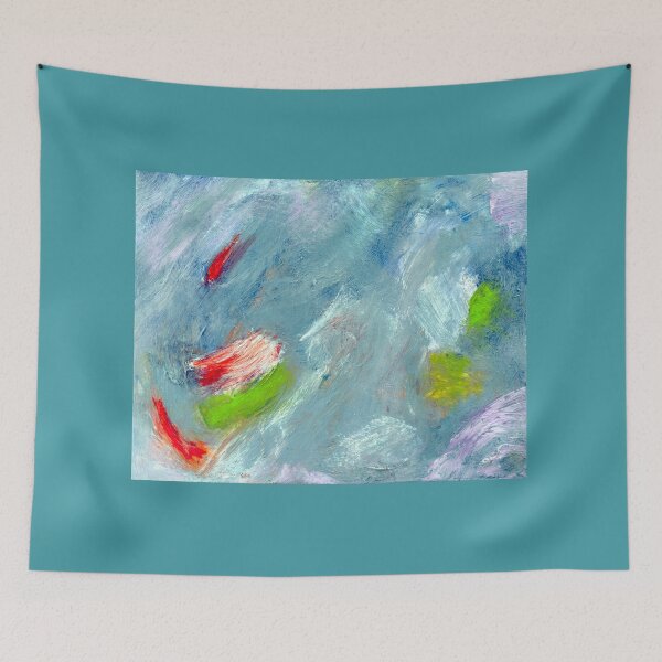 Item preview, Abstract Expressionist Painting | Blue Red Green Modern Abstract Art designed and sold by donwillisjrart.