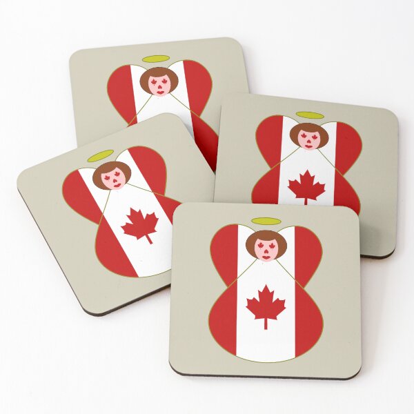 Item preview, Canadian Flag Angel with Maple Leaf Eyes designed and sold by AuntieShoe.