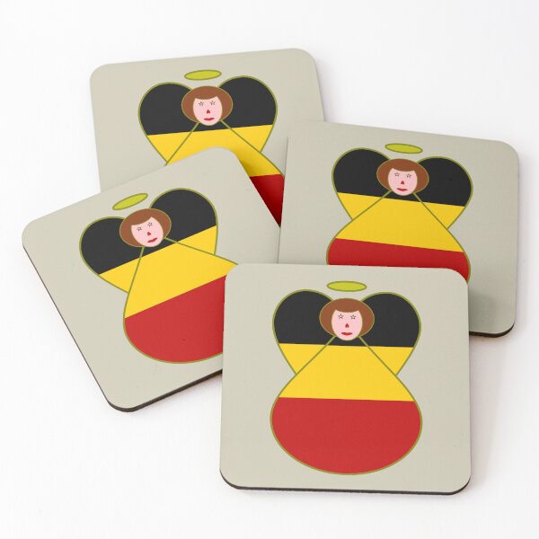 Item preview, German Flag Angel – Brown Haired Patriotic Art designed and sold by AuntieShoe.