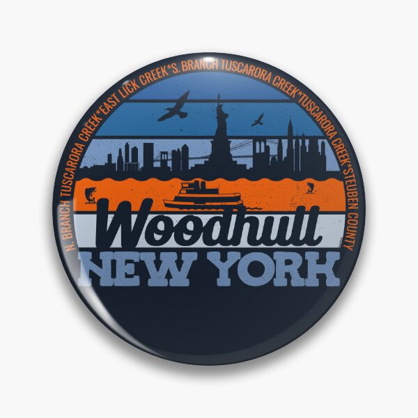 Item preview, Woodhull New York Sunset Retro Vintage Local Pride Logo designed and sold by CRHPOD20.