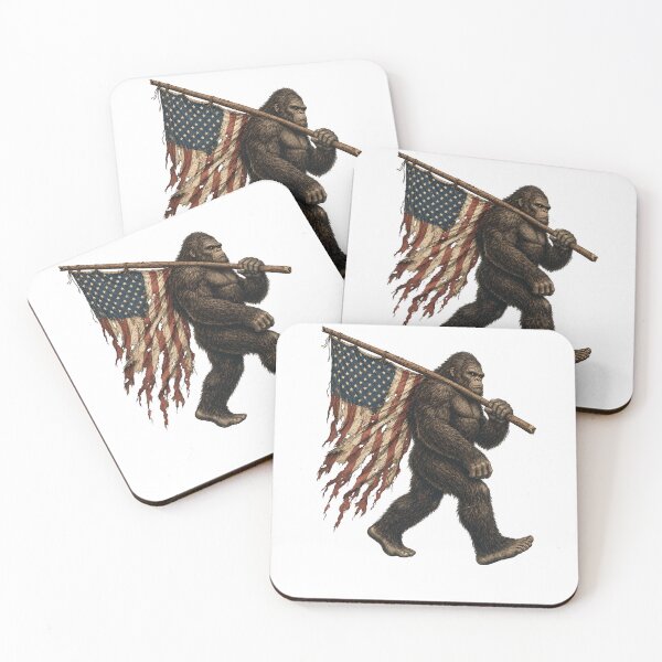Item preview, Patriotic Bigfoot American Flag Graphic designed and sold by bobcatmarty.