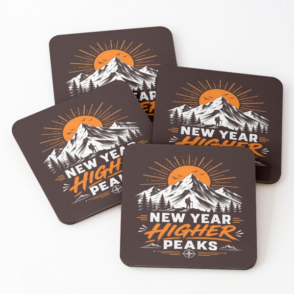 Item preview, New Year Higher Peaks Mountain Hiking Motivation designed and sold by The Urban Explorer.