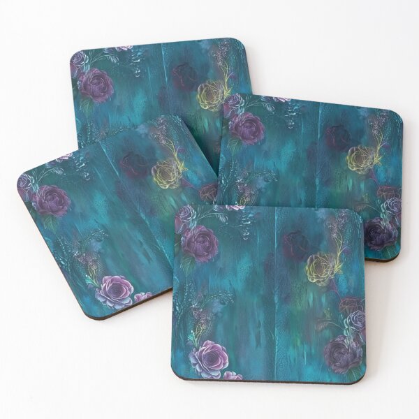Item preview, Dark Gothic Floral iPhone Case | Purple Rose Botanical Garden Teal Vintage Flower Design designed and sold by FestivityFinds.