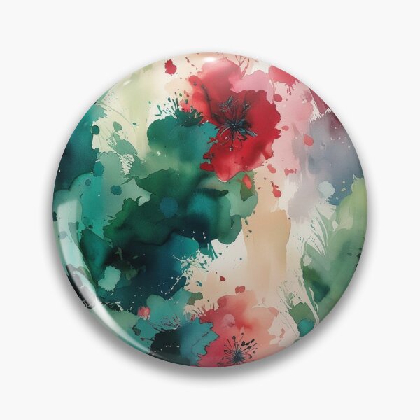 Item preview, Abstract Watercolor Floral iPhone Case | Emerald Green Teal Red Botanical Art Design designed and sold by FestivityFinds.