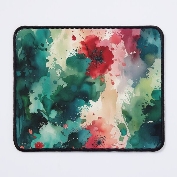 Item preview, Abstract Watercolor Floral iPhone Case | Emerald Green Teal Red Botanical Art Design designed and sold by FestivityFinds.