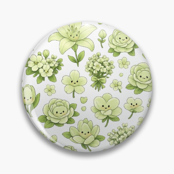 Item preview, Cute green flowers designed and sold by mefaust.