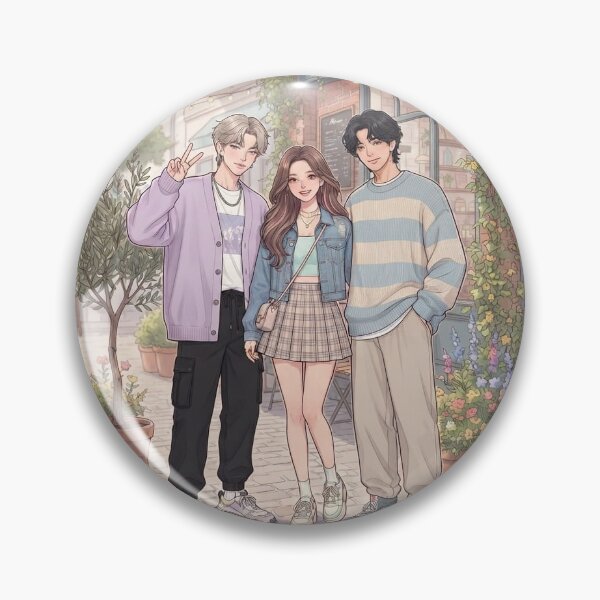 Item preview, Trio of Friends — Urban Aesthetic Illustration designed and sold by SolangeCelestial.
