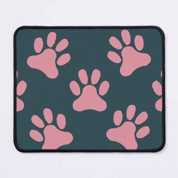 Item preview, Large Teal Cat Paw Prints Seamless Pattern Cute Modern Playful Pet Tracks designed and sold by DColourMuse.