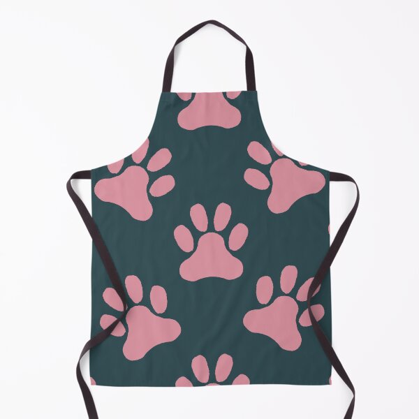 Item preview, Large  Teal Cat Paw Prints Seamless Pattern Cute Modern Playful Pet Tracks designed and sold by DColourMuse.