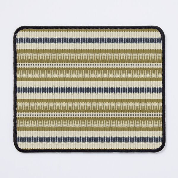 Item preview, Boho Ikat Stripe – Mustard Gold, Navy & Cream Woven Horizontal Pattern designed and sold by FawnFeatherCo.