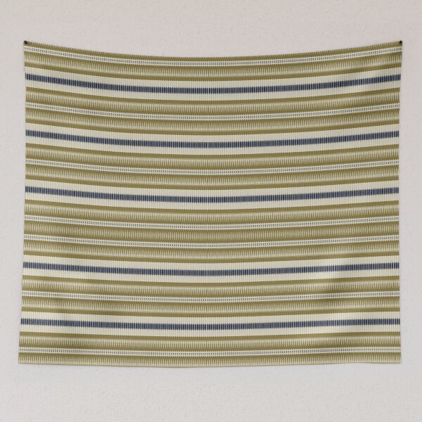 Item preview, Boho Ikat Stripe – Mustard Gold, Navy & Cream Woven Horizontal Pattern designed and sold by FawnFeatherCo.